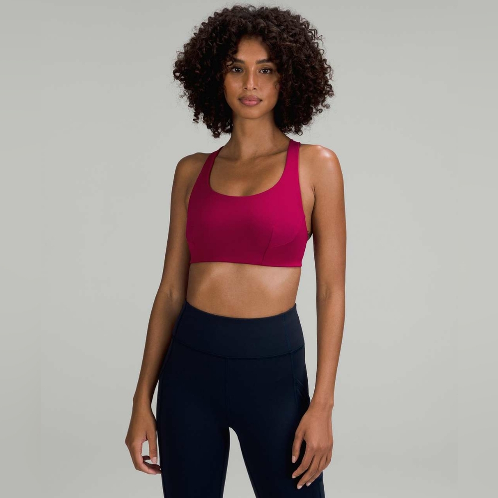 Lululemon Wunder Train Bra *Medium Support C/D Cup Pomegranate Size 14